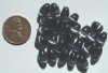 25 9x6mm Jet Fiber Optic Ovals